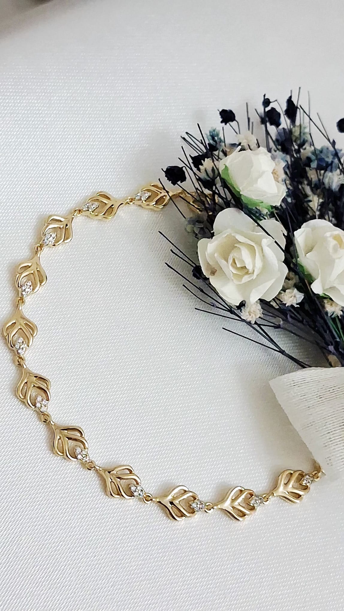 XUPING Bileklik - Yaprak Figürlü ve Taş Detaylı